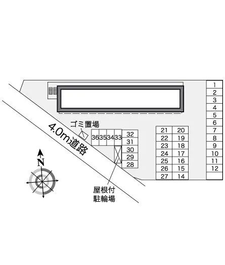 ★手数料０円★高崎市上中居町　月極駐車場（LP）